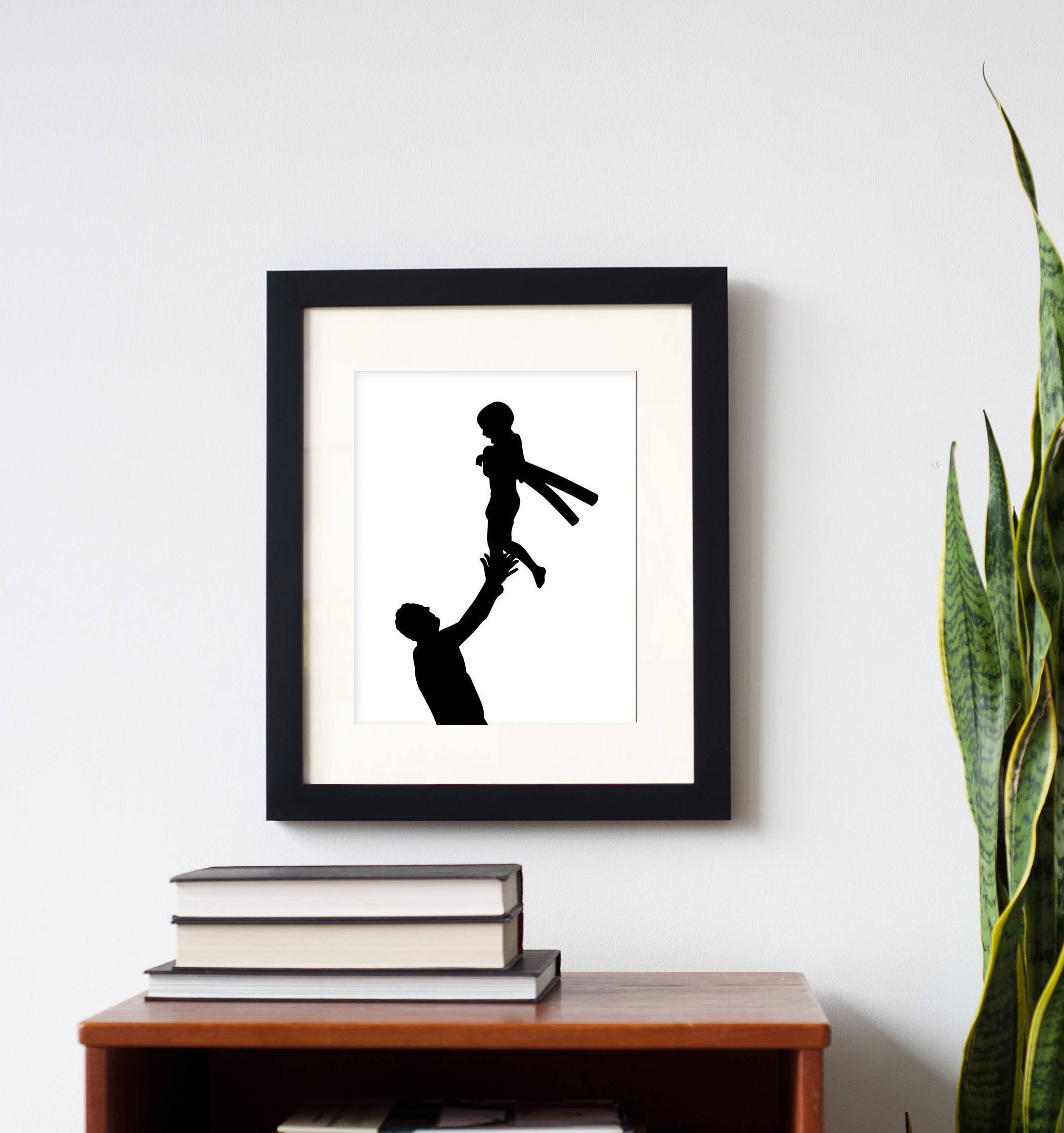 Creative photo gifts for Father's Day: Dad and Child Silhouette Print | Simply Silhouettes