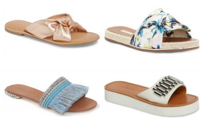 Stylish embellished slide sandals for summer, now up to 40% off