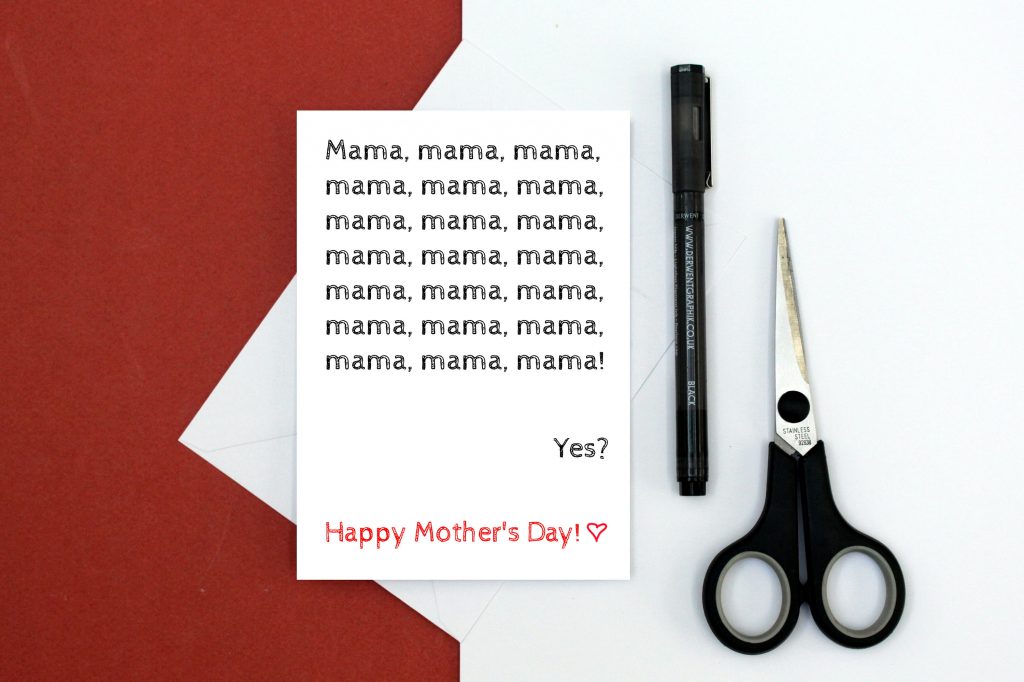 Funny Mother's Day card, LOL Lots of Love Mother's Day, Sarcastic Mom Card,  A2 Mothers Day card