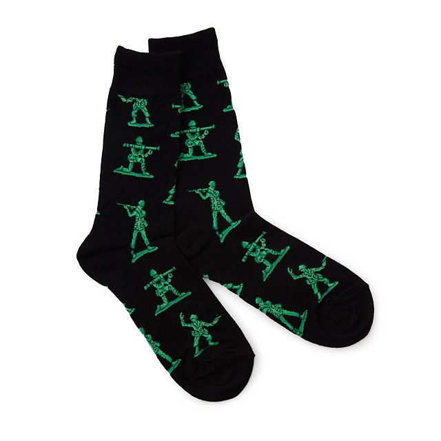 Men's Green Army Men Toy Socks: Unique gifts for dads under $20