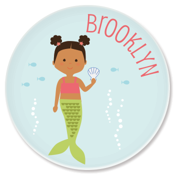 Persxonalized mermaid plate for kids from Sarah and Abraham