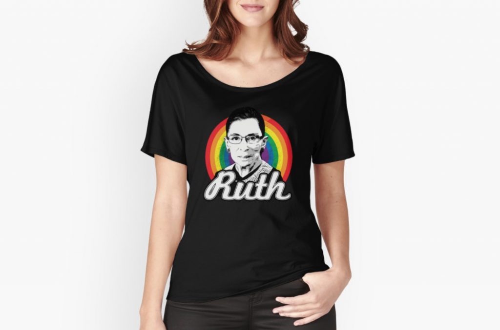 RBG tshirt: Ruth Bader Ginsburg rainbow tee