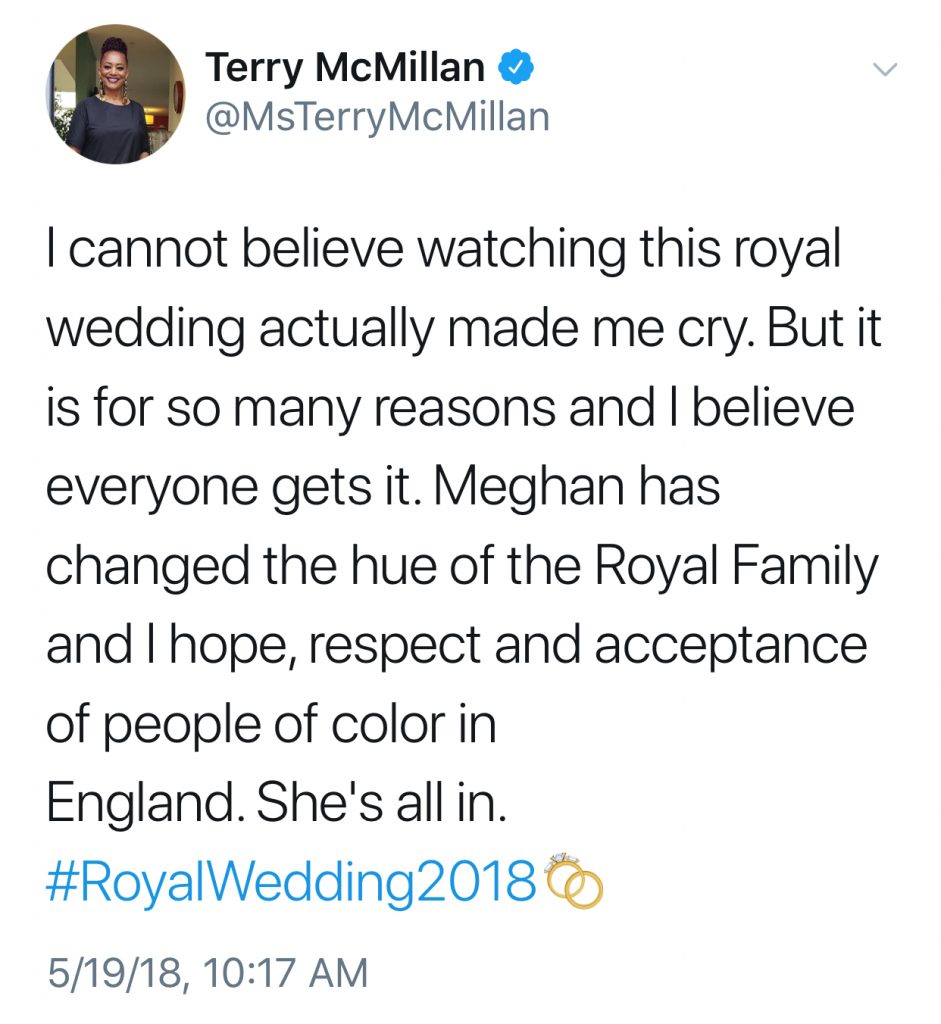 Best Royal wedding tweets: Terry McMillan