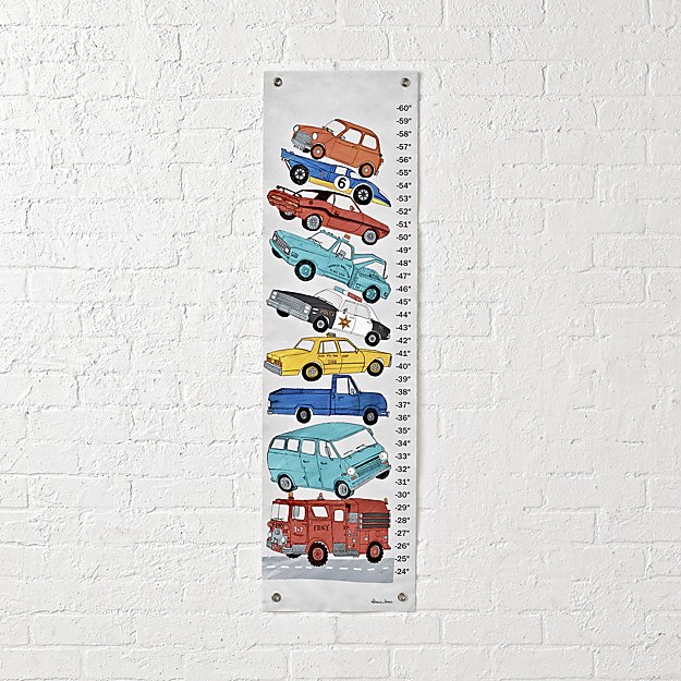 Modern growth charts: Vintage cars growth chart | Crate and Barrel