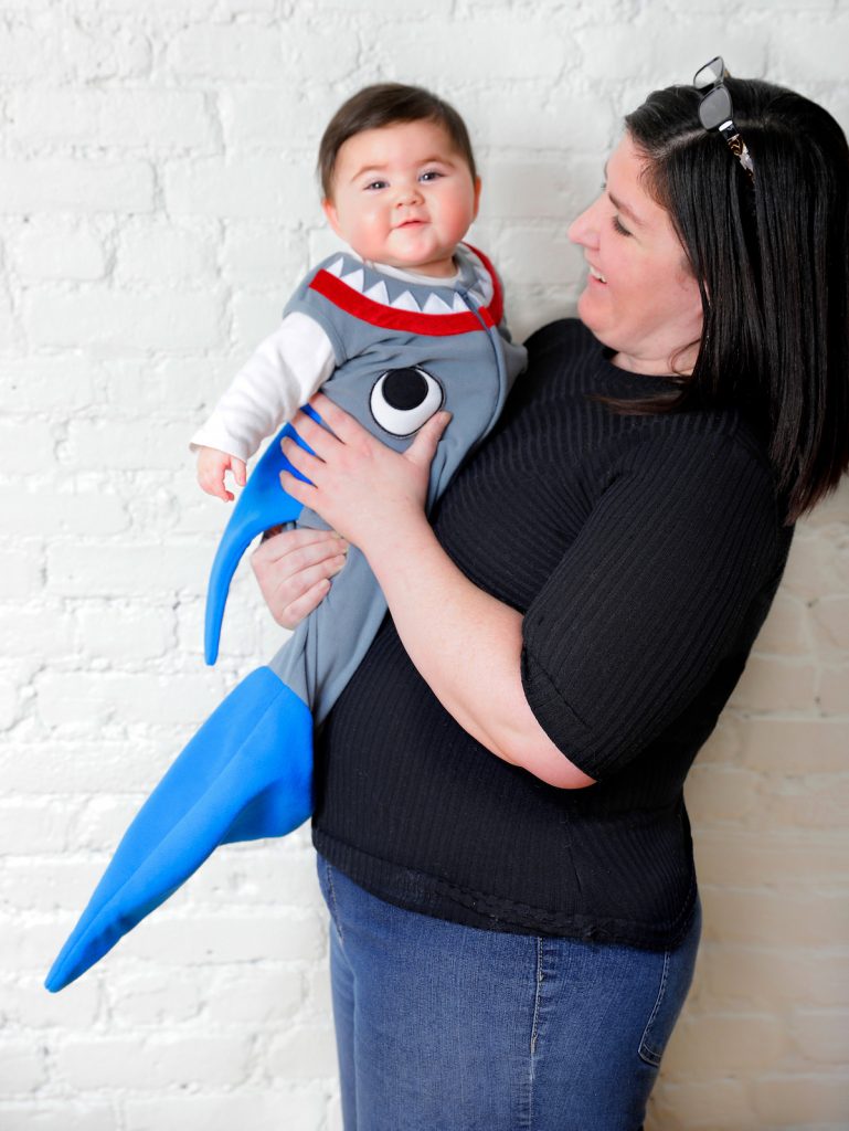 A shark baby sleep sack from Blankie Tails that's soft, and safe, and adorable (we mean...SCARY) | cool mom picks