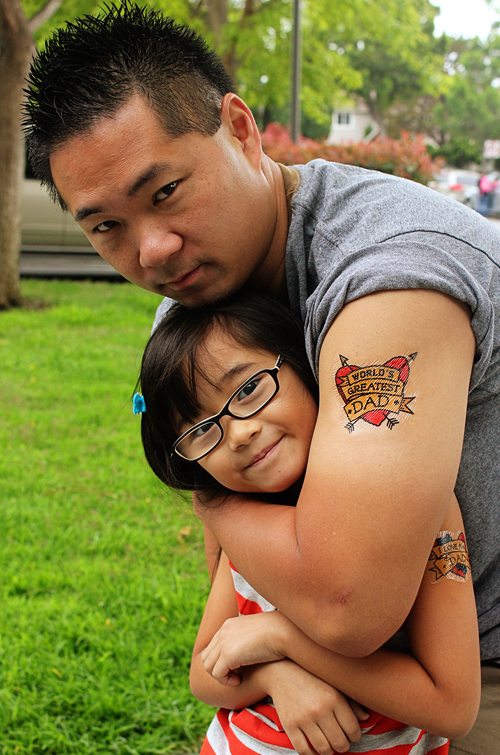 Free, fun Father's Day printables: I Love Dad Temporary Tattoos by Alpha Mom