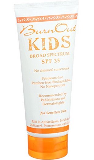 Most affordable safe sunscreens for kids 2018: BurnOut KIDS SPF 35