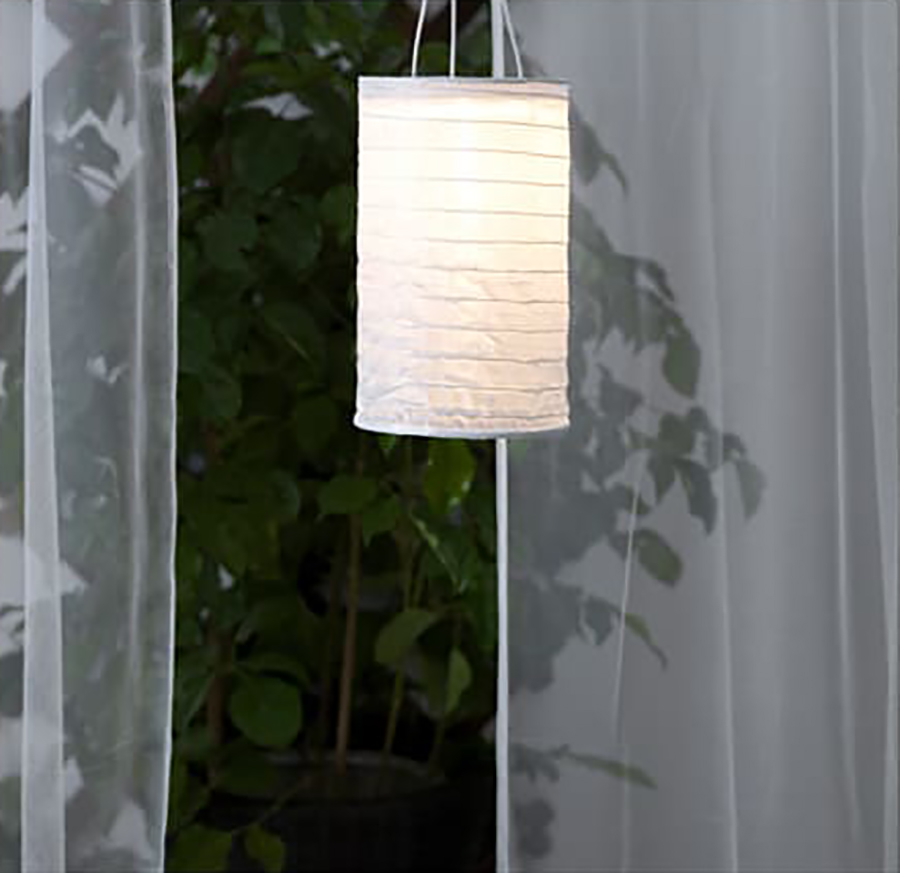 Cool backyard lighting Ideas: Solvinden Solar Pendant Lamp from IKEA