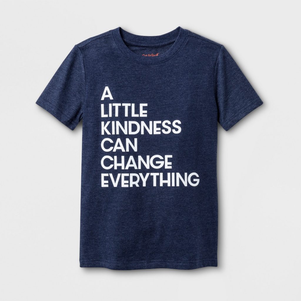 A Little Kindness Tee on sale for back to school for $5 at Target