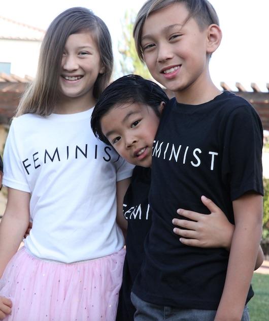 Feminist unisex tees for boys, girls and adults at Skylar Yoo | A woman-run business  donating to great charities too