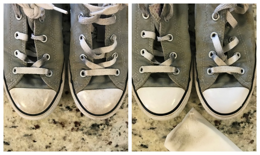 How to clean kids' sneakers: Brighten soles with this household cleaner | Photo (c) Kate Etue for Cool Mom Picks