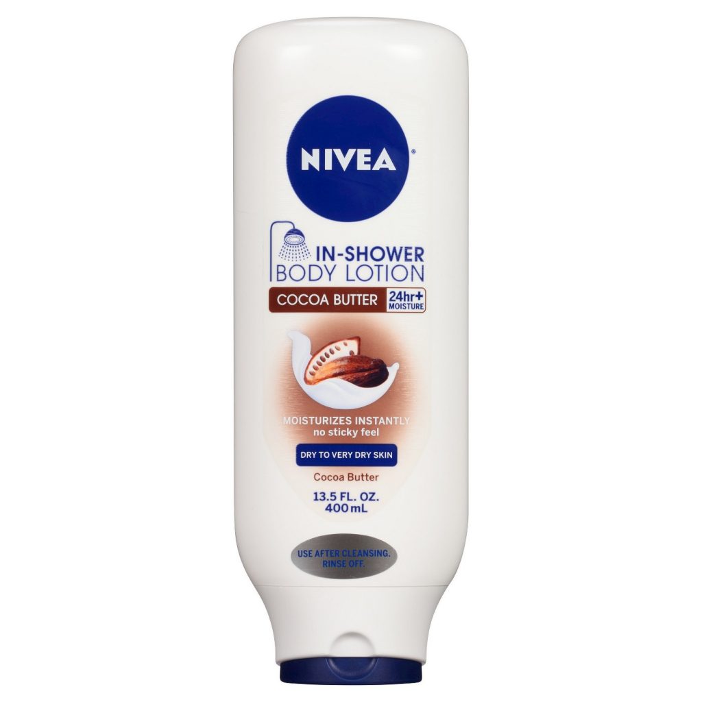 Best moisturizing products in the drug store: Nivea In-Shower body Lotion