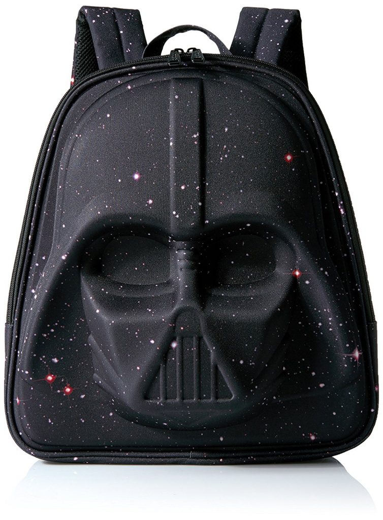 cool backpacks for preschool, kindergarten and little kids: Molded Darth Vader Star Wars backpack by Loungefly
