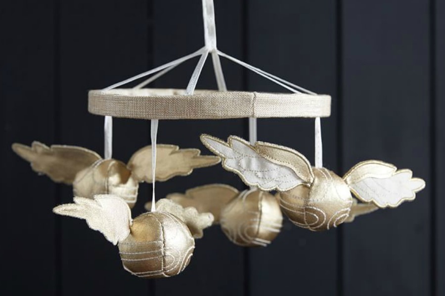 Harry Potter Quiddich Golden Snitch Mobile, now at Pottery Barn Kids