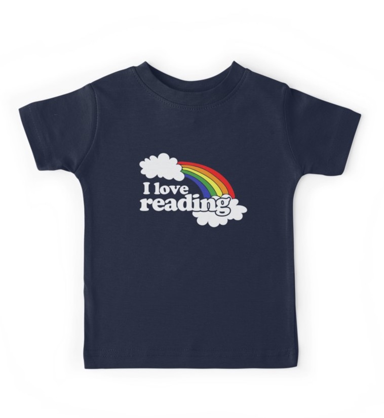 I Love Reading Kids Rainbow T-shirt at Red Bubble