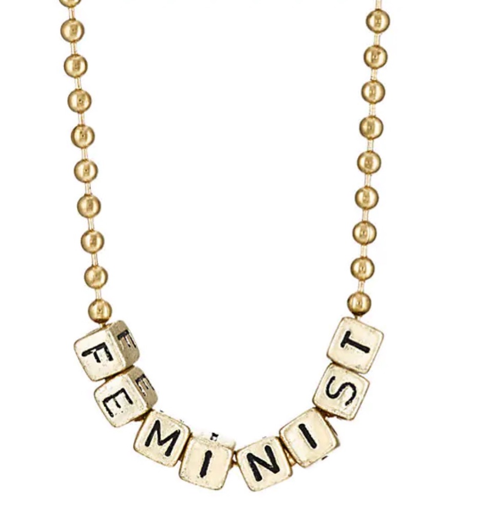 Little Feminist Girls Necklace On Sale at Barney's 