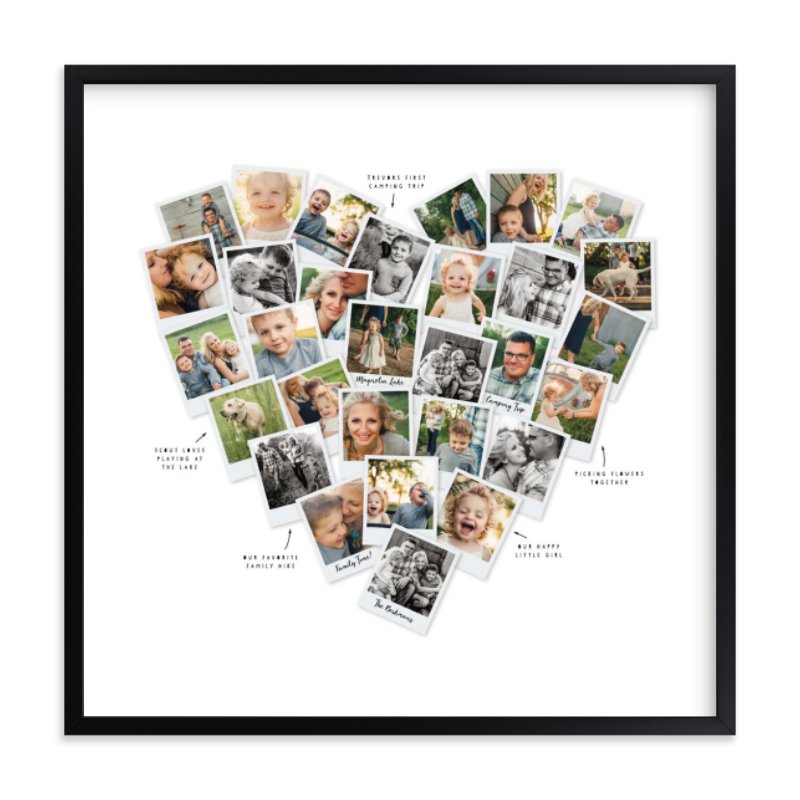 Creative ways to display children's artwork: Photograph them and turn into a frameable poster like this heat collage from Minted