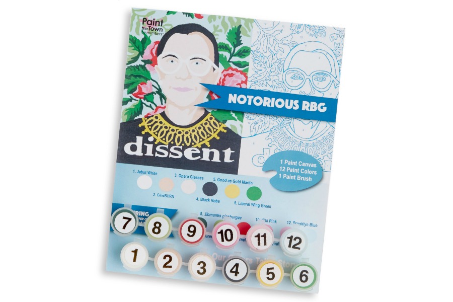 This Ruth Bader Ginsburg paint-by-numbers kit is the craft of the year