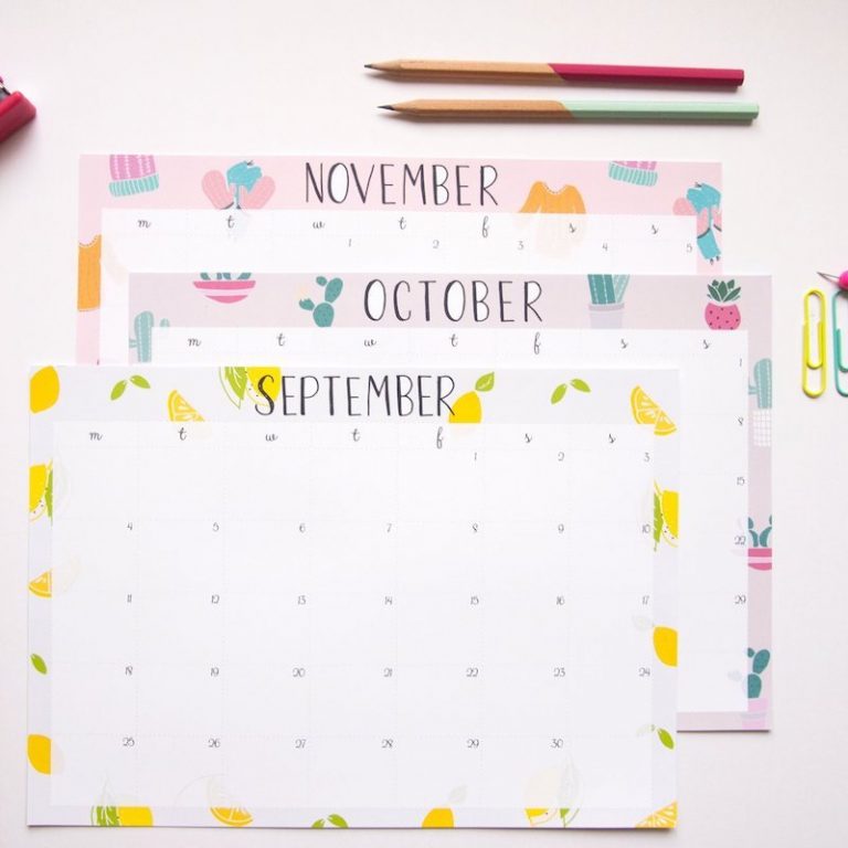 5 great printable academic calendars to keep your organized this school