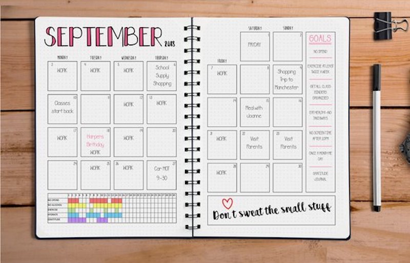 Printable academic calendars: Simple modern calendar at Scattered Printables
