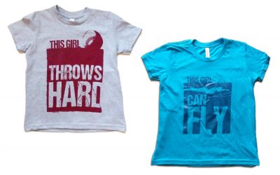 The strong athletic girls t-shirts that honor her passion for sports.