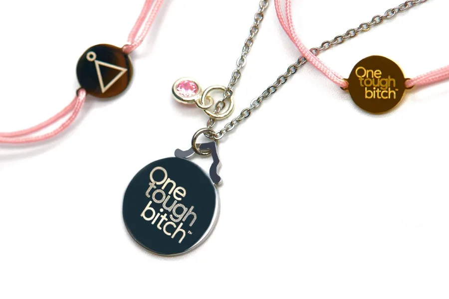 One Tough Bitch empowering jewelry for women, breast cancer survivors, and anyone who needs a little boost