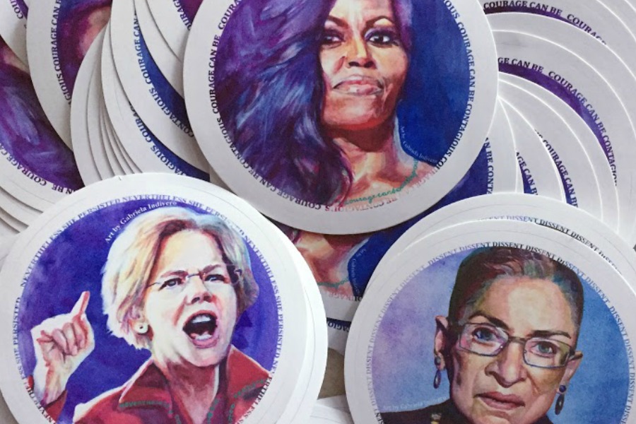 We love the story behind these cool political women icon stickers