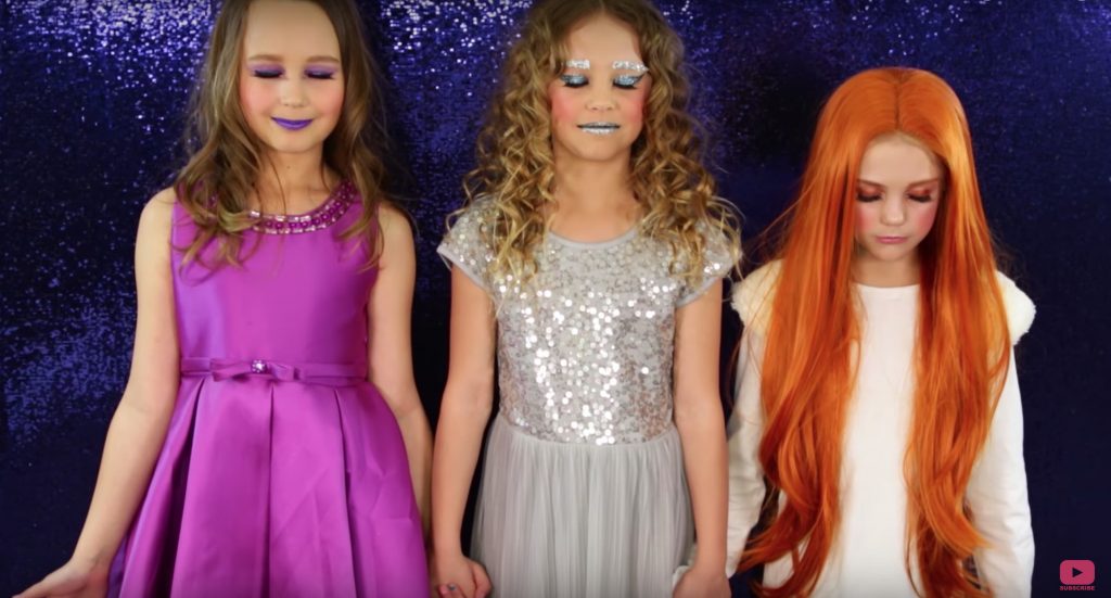 Pop culture costume ideas: The Mrs's from A Wrinkle In Time via The Daya Daily on YouTube