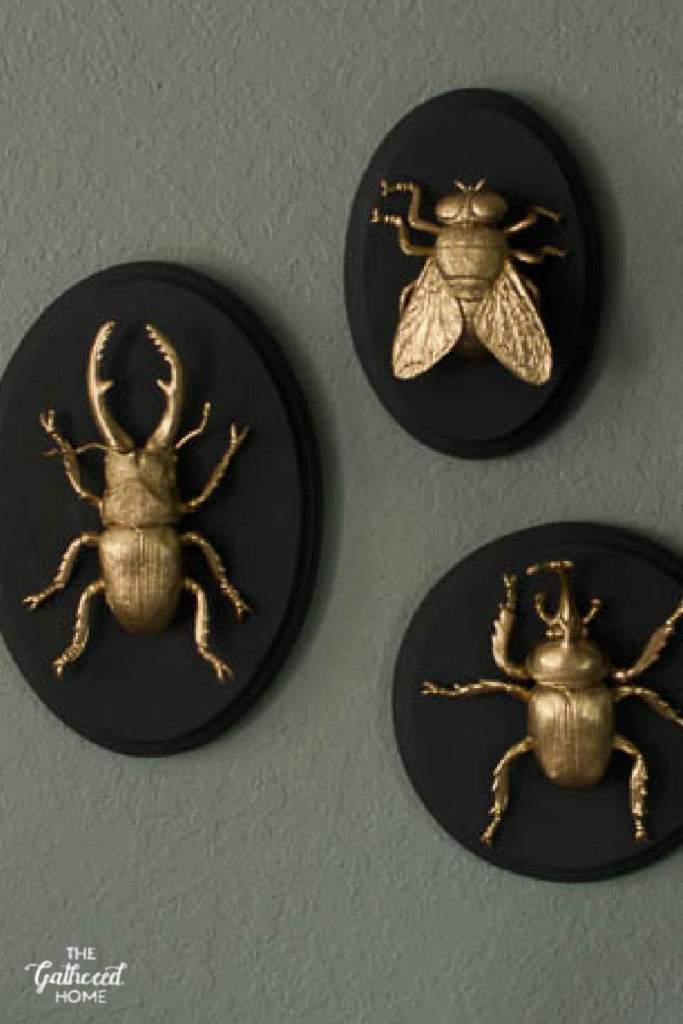 Gilded Insect Taxidermy Craft: DIY via The Gilded Home | cool halloween crafts for teens