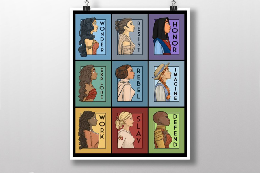 We’re obsessed with this poster featuring favorite self-saving heroines