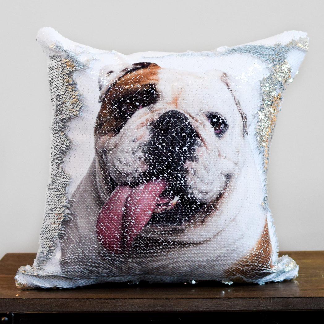 Creative personalized gifts: Custom surprise photo flip sequin pillow