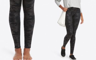 Look we’re loving: The new Spanx faux leather camo leggings