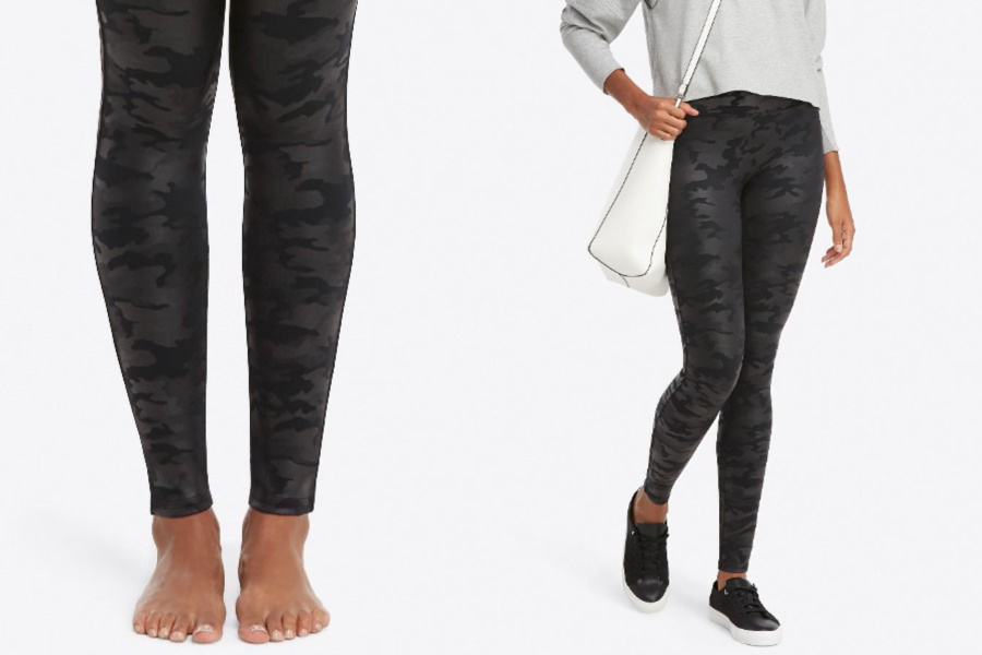 Look we’re loving: The new Spanx faux leather camo leggings
