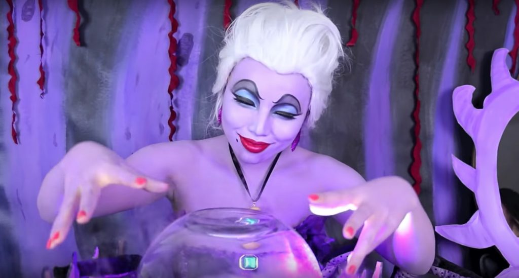 The Little Mermaid's Ursula face paint video tutorial by Dope 211 / Promise Tamang