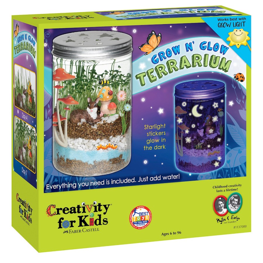 Cool kids' gifts under $15: Glow n Grow Terrarium craft kit by Creativity for Kids