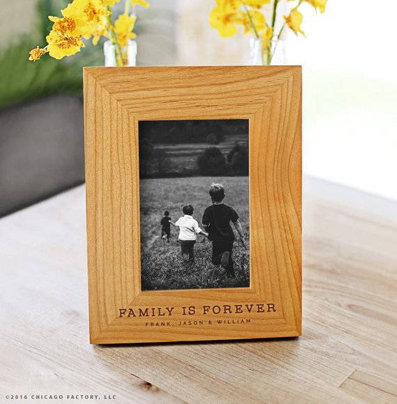 Special grandparent gift ideas: A family is forever engraved frame