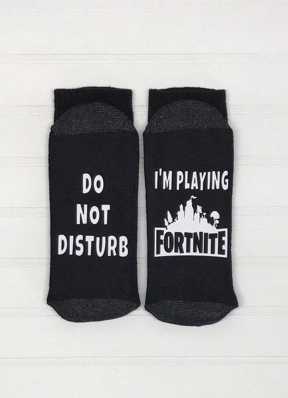 Cool Fortnite gifts: Do Not Disturb, I'm Playing Fortnite socks