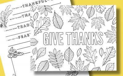 Free Thanksgiving coloring pages to help children express gratitude