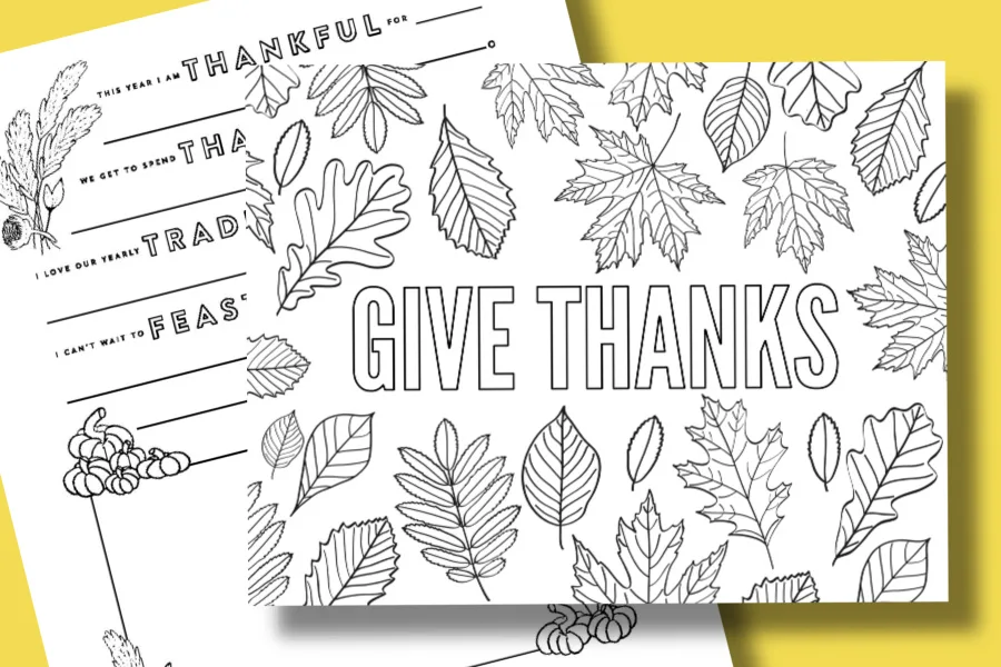 Free printable Thanksgiving coloring pages to help children (and adults) express gratitude | Cool Mom Picks