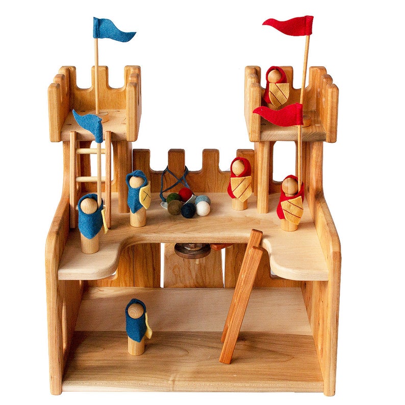 10 best holiday gifts for little kids 3-7 : Handmade Waldorf style cherrywood play castle | Small Business Holiday Gift Guide 2020