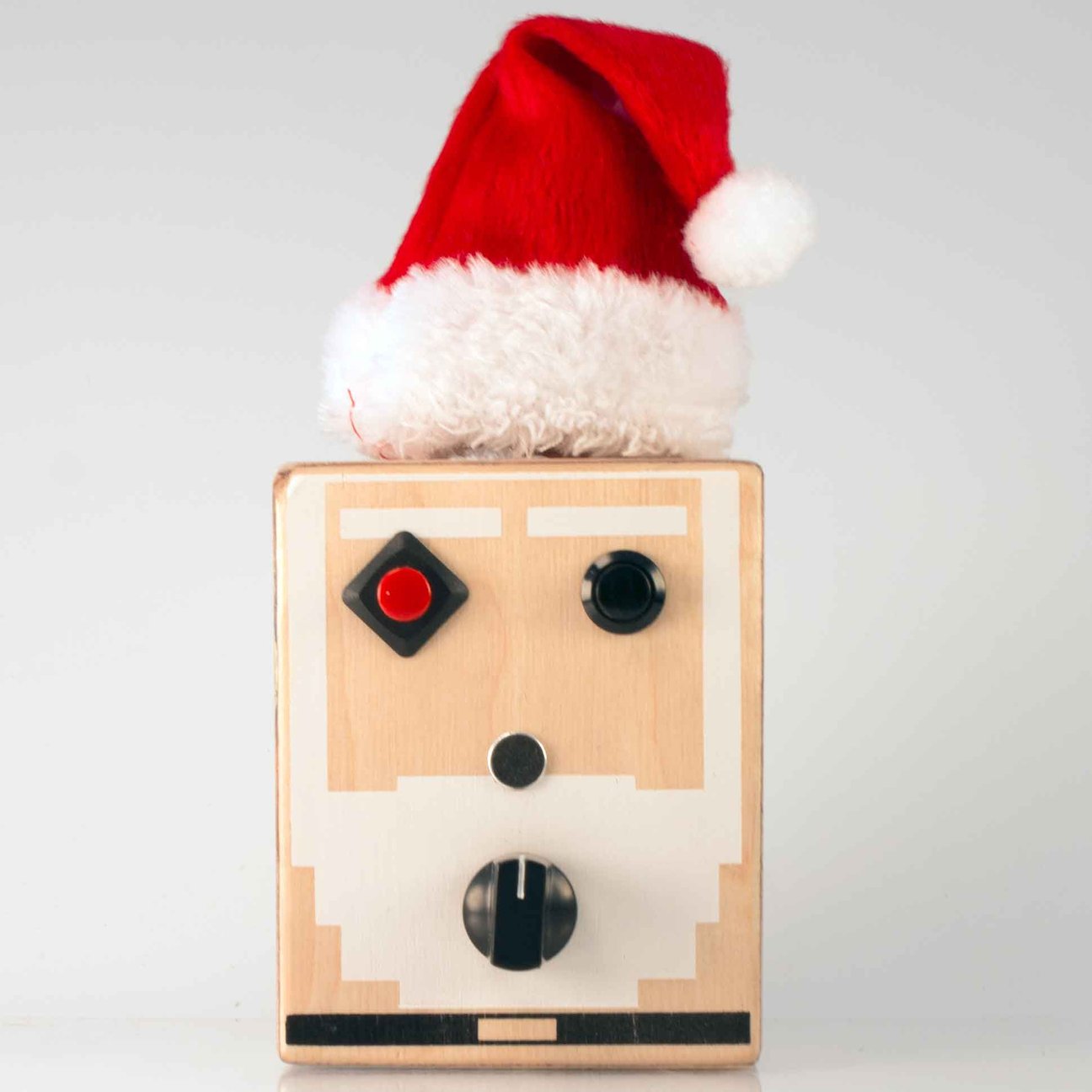 Handmade toys for kids: 8-bit Santa handmade wooden sound machine by Brand New Noise