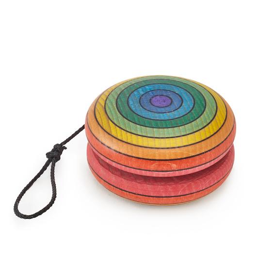 Handmade toys for kids: Handmade wooden rainbow yoyo