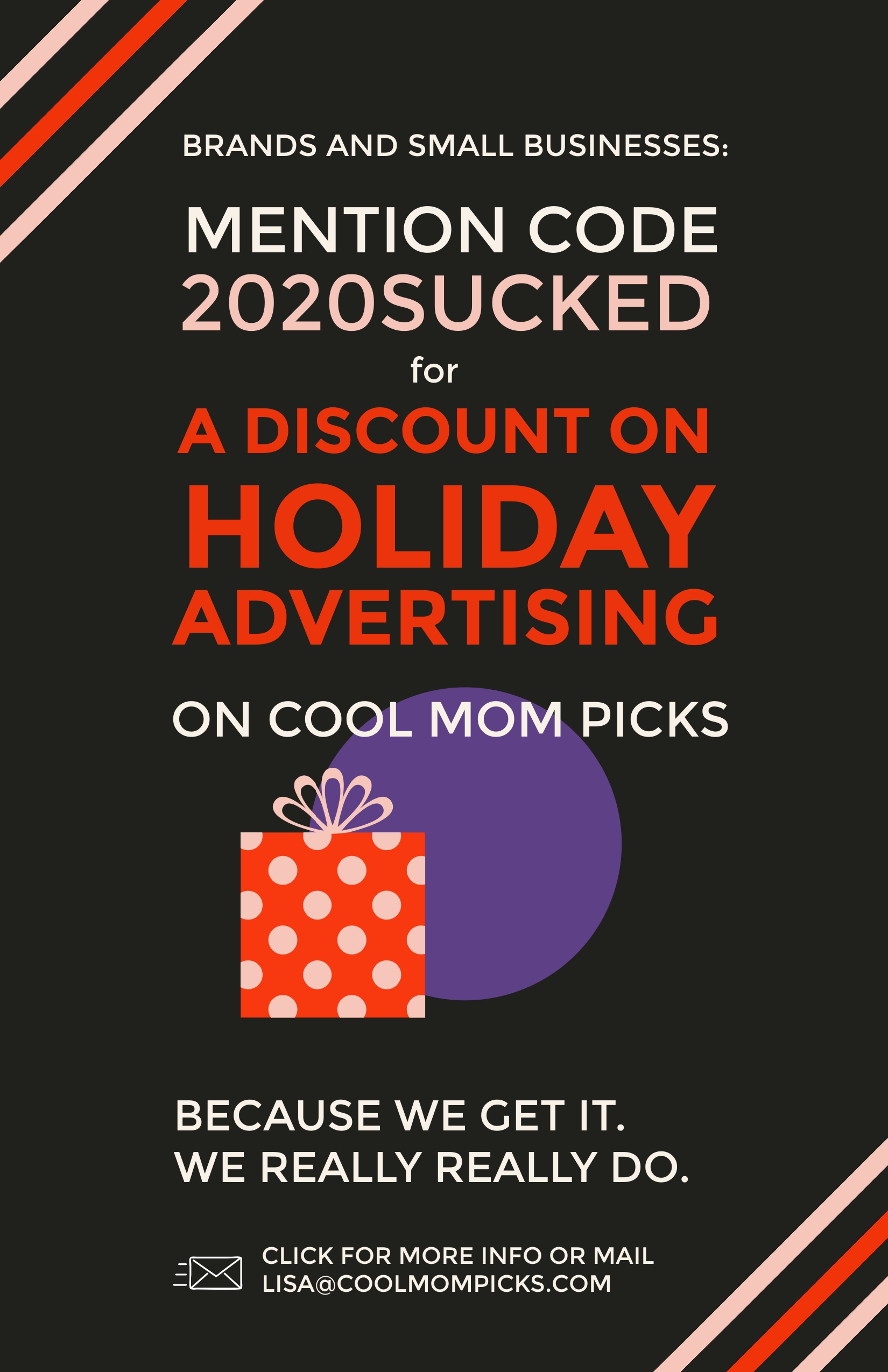 Holiday ad opportunities on Cool Mom Picks network