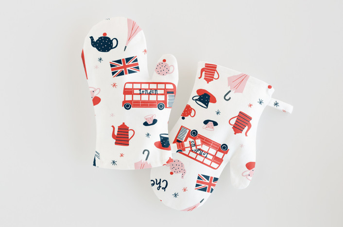 Cool kids gifts under $15: Kids' oven mitts in fun prints at Minted