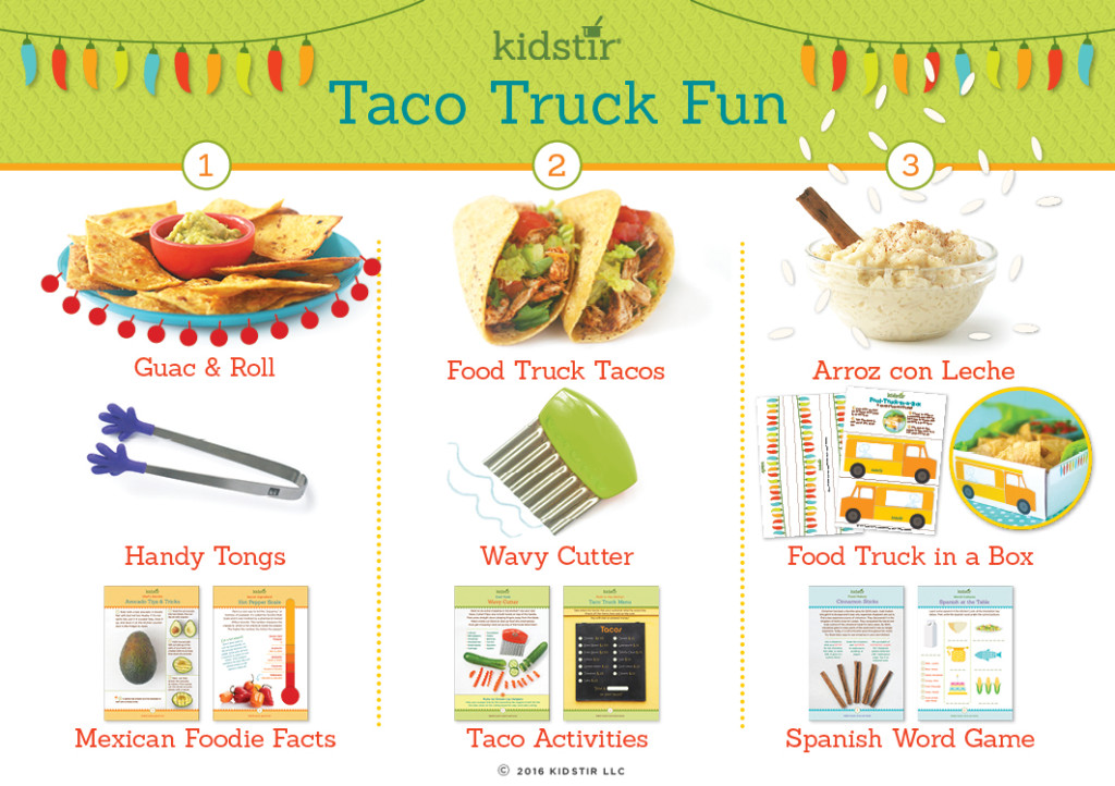 Cool gifts for tween boys (and girls): Kidstirr Taco Truck special edition cooking kit