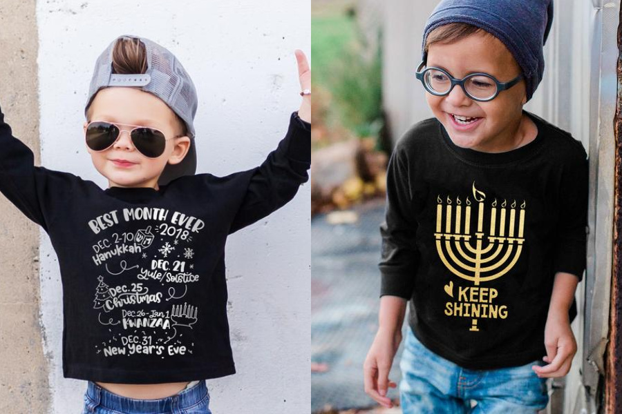 Our favorite multi-denominational kids’ holiday tees for a happy Hanukkah, merry Christmas, and joyous everything