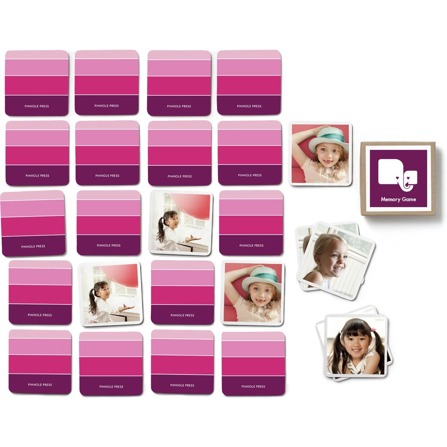 Creative personalized gifts: custom photo memory card game at Pinhole Press