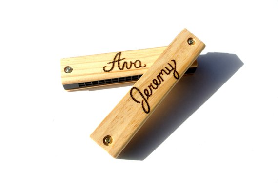 Creative personalized gifts: Personalized harmonicas for kids at Indie Bambino Toys