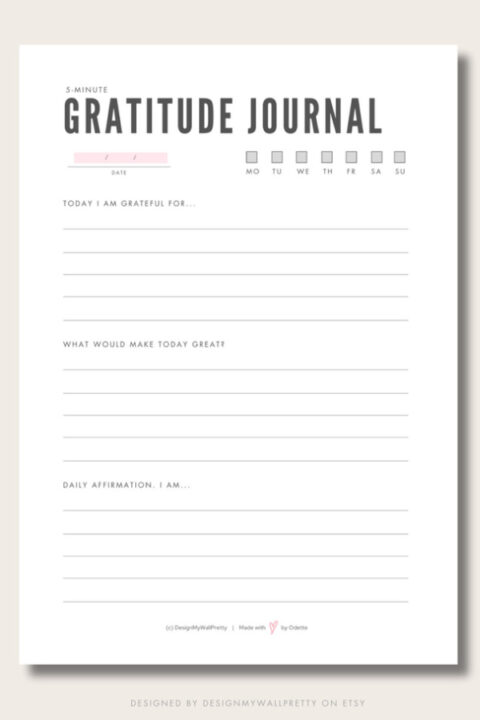 Build positivity with these 5 printable gratitude journal pages for kids