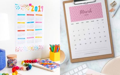 8 fun, free printable 2019 calendars to keep you organized